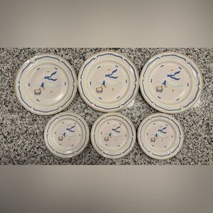 1987 Newcor Stoneware “Countryside Geese” plates